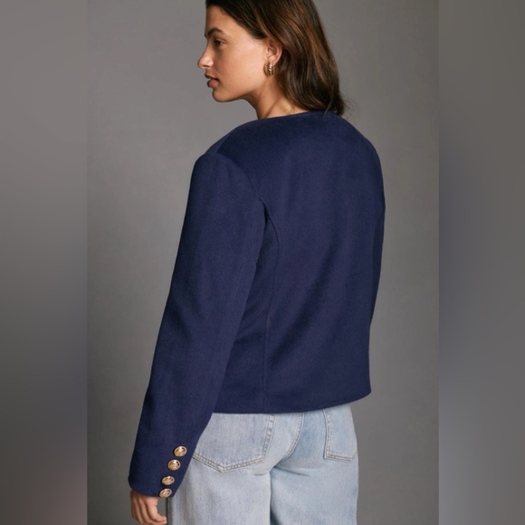 Anthropologie Maeve Twofer Hoodie Peacoat - Picture 14 of 14